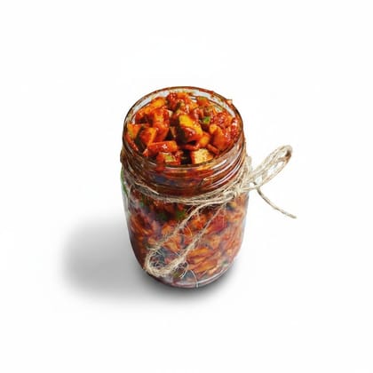 Traditional Hand-Crafted Mango Pickle - 250 gm - One glass jar