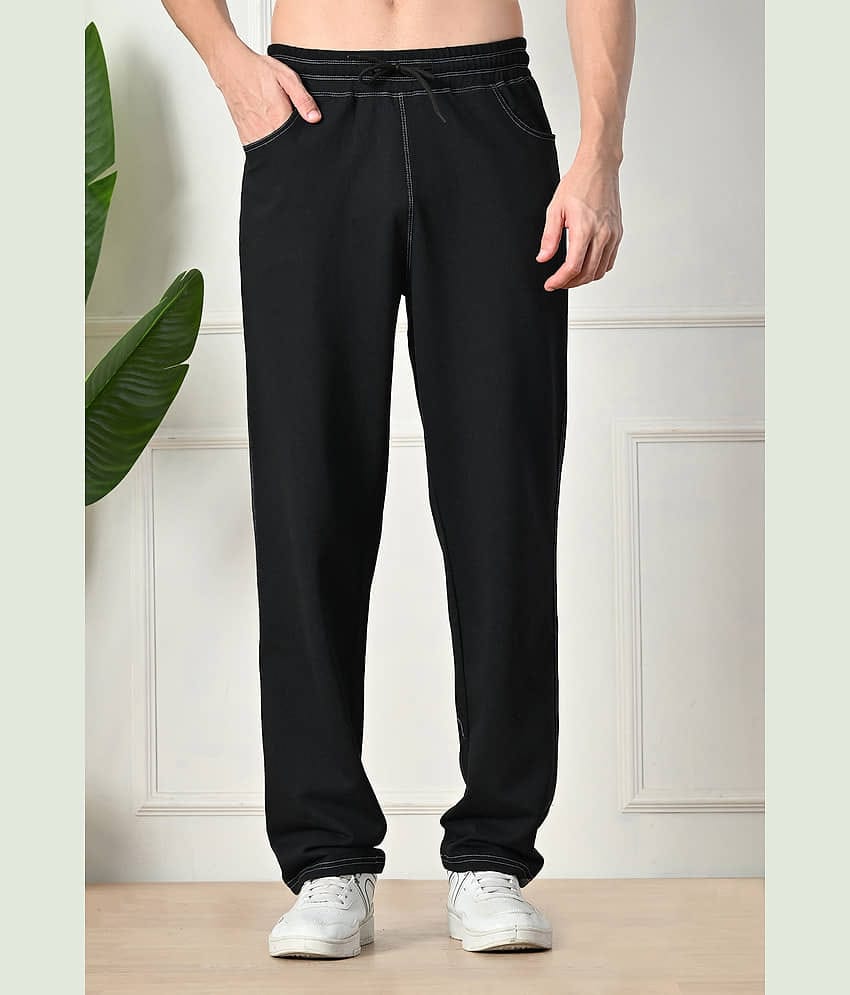 Glito Black Cotton Blend Men's Trackpants ( Pack of 1 )