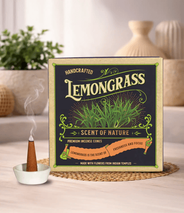 Scent Of Nature by Modicare  Lemongrass Incense Dhoop Cones Pack Of 40 Units
