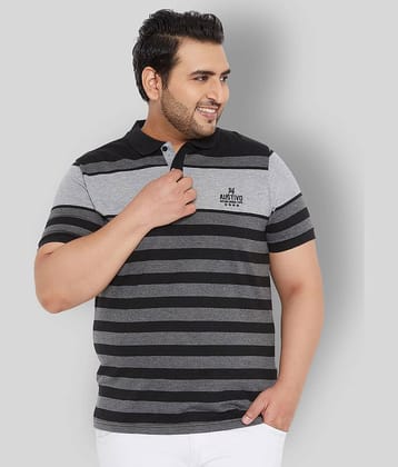 AUSTIVO - Black Cotton Blend Regular Fit Men's Polo T Shirt ( Pack of 1 )