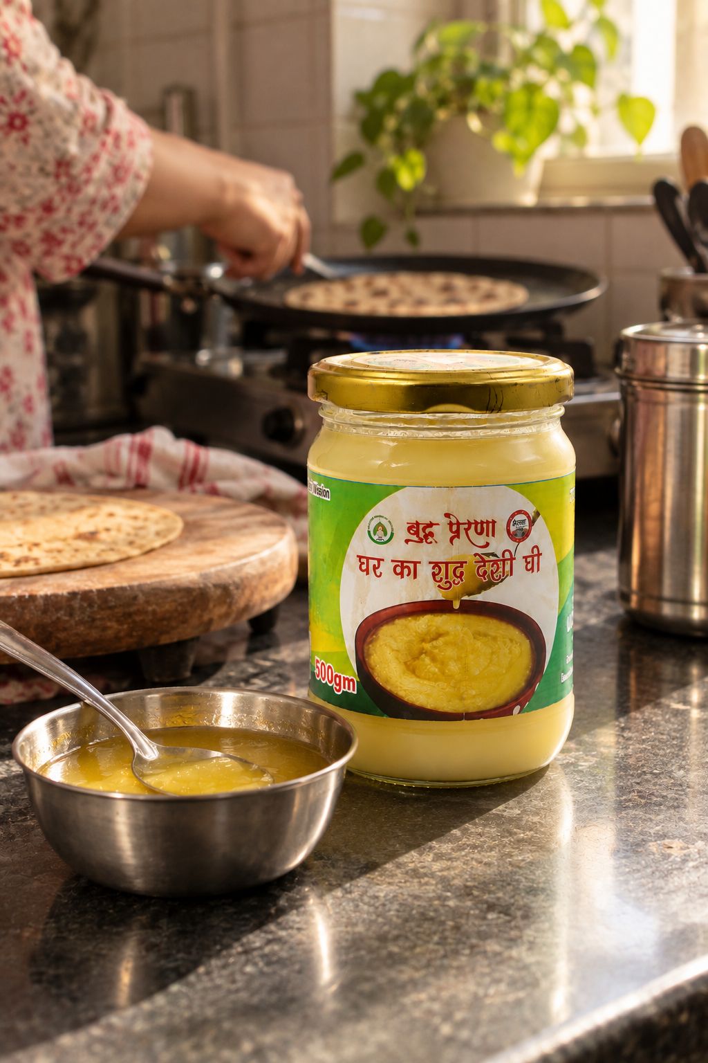 Pure Clarified Ghee for Traditional Indian Cooking and Daily Use