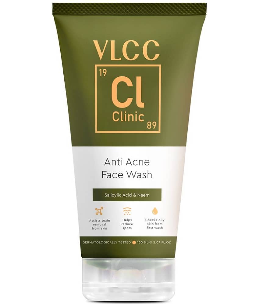 VLCC Clinic Anti Acne Face Wash - 150 ml - For Oily & Acne-Prone Skin, Acne Control, Oil Control