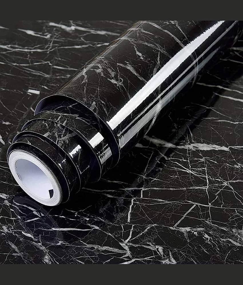Geeo Premium Black Marble Design Wallpaper 60cm x 2m (Pack of 1)