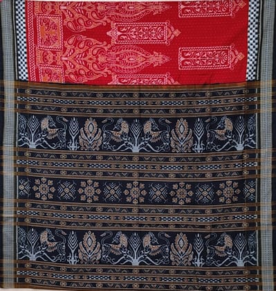 PASAPALLI DESIGN BORDER SAMBALPURI COTTON SAREE