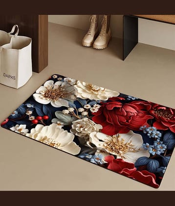 GEEO Set of 1 Anti-skid Rubber Door Mat ( 60 X 40 cm ) Multi