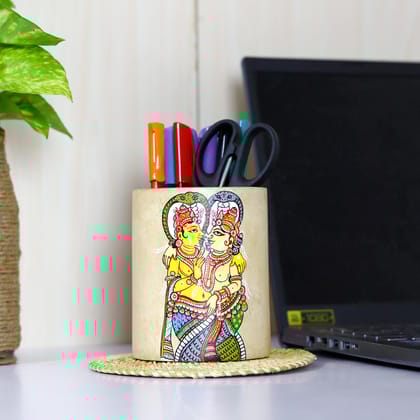 Wooden Pattachitra Pen / Pencil Stand