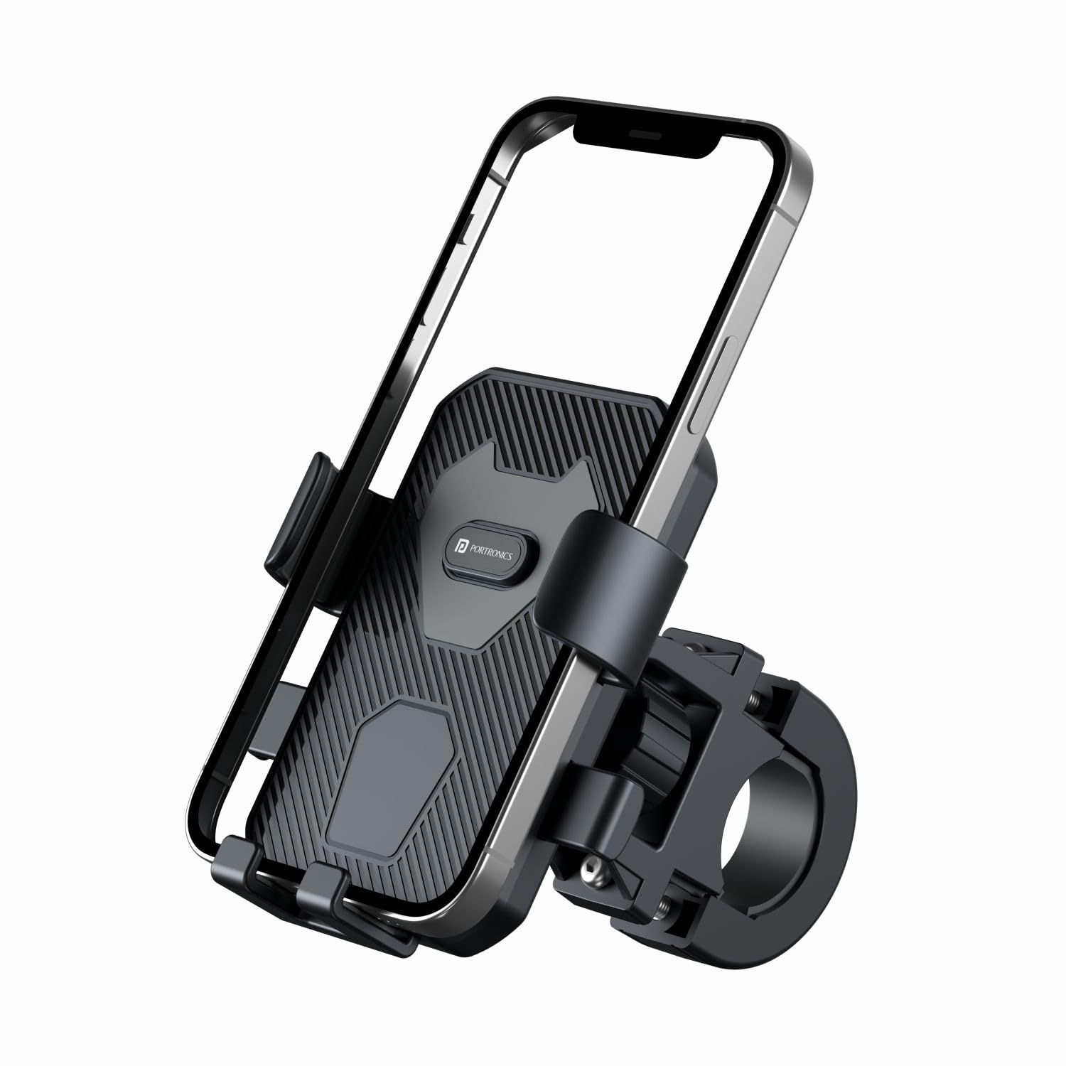 Portronics Mobike 4 Bike Phone Mount with 360 Rotational, Strong Hold for Bicycle, Motorcycle Compatible with 4.7 to 6.8 inch Devices(Black) Portronics Mobike 4 Bike Phone Mount with 360 Rotational, Strong Hold for Bicycle, Motorcycle Compatible with 4.7