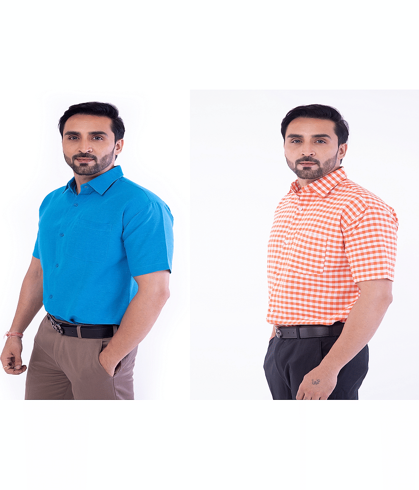 DESHBANDHU DBK - Multicolor Cotton Regular Fit Men's Casual Shirt (Pack of 2 )