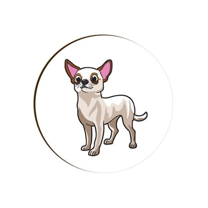 Chatty Chihuahua Round Coaster