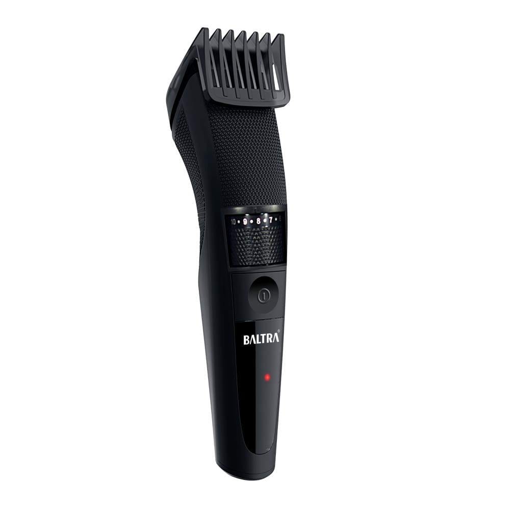 Baltra Gentle Cordless Beard Trimmer, 2 Year Warranty ; Runtime: 45 minutes and .4-10mm Adjustable length settings (Black)