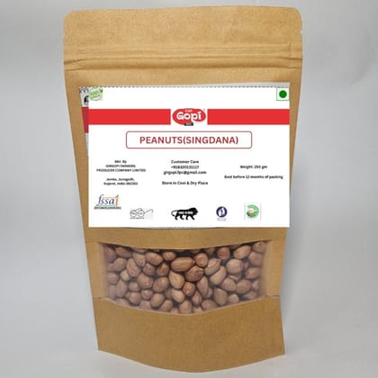 Gir Gopi Peanuts (Singdana) - 250 gm - One pack of peanuts