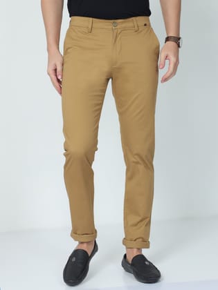 Classic Polo Mens Moderate Fit Solid Khakhi Color Trousers | To2-17 C-Kha-Mf-Ly