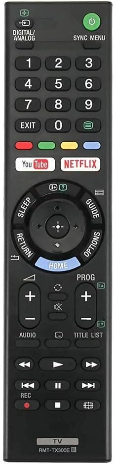 Compatible Sony Bravia LCD LED UHD OLED QLED 4K Ultra HD TV Remote Control with YouTube and Netflix Hotkeys, Universal Replacement for Sony Smart Television Black