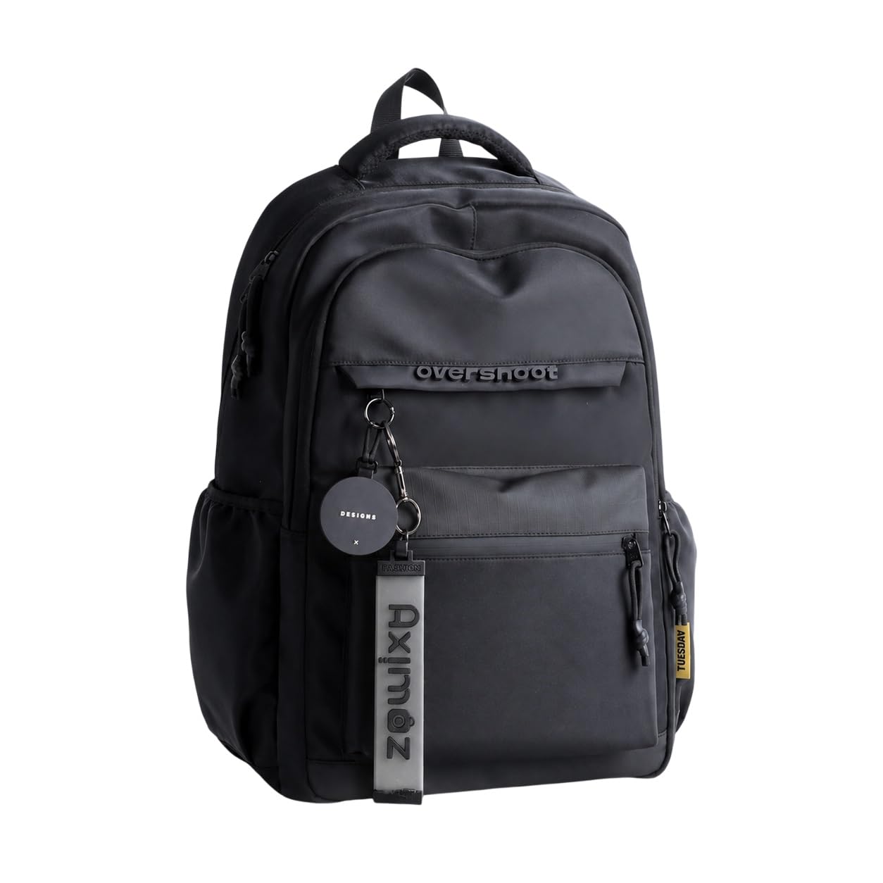 15.6 Inch Laptop Backpack for Men & Women, Water-Resistant Casual School College Office Travel Backpack, Multi-Compartment Lightweight Book Bag with Front Zipper Pocket & Side Bottle Holders