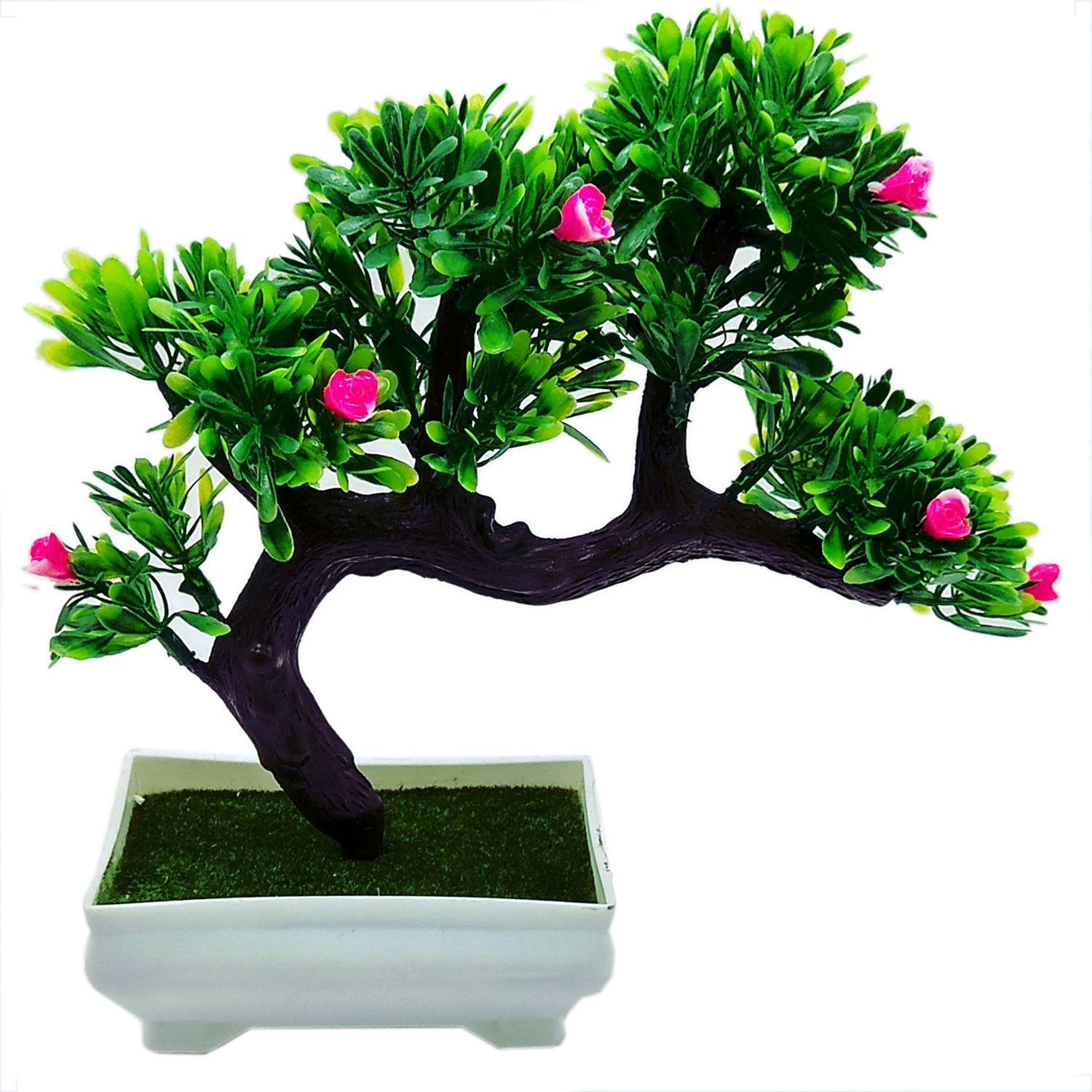 FOLIYAJ Artificial Plant with Pot | Bonsai Tree | Artificial Plants Indoor for Home Decor Living Room