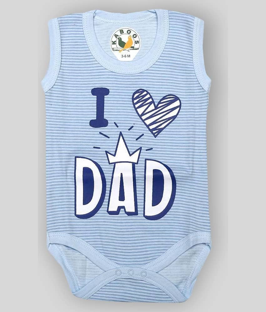 KABOOS Pack of 1 Baby Boys Cotton Bodysuit ( Blue )