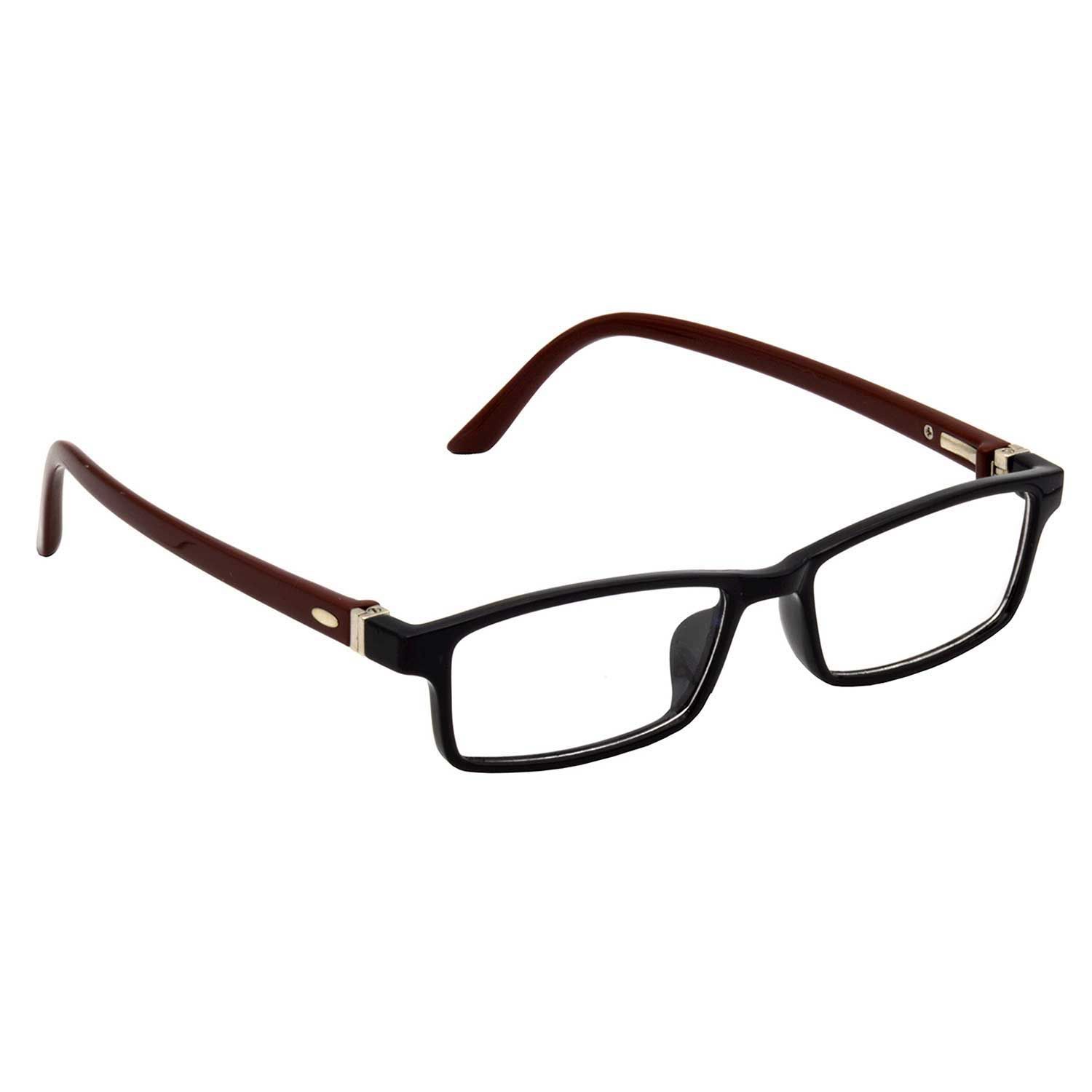 Hrinkar Plastic Full Rim Rectangle Designer frames Kids Boy & Girl - HFRM-BK-BWN-18