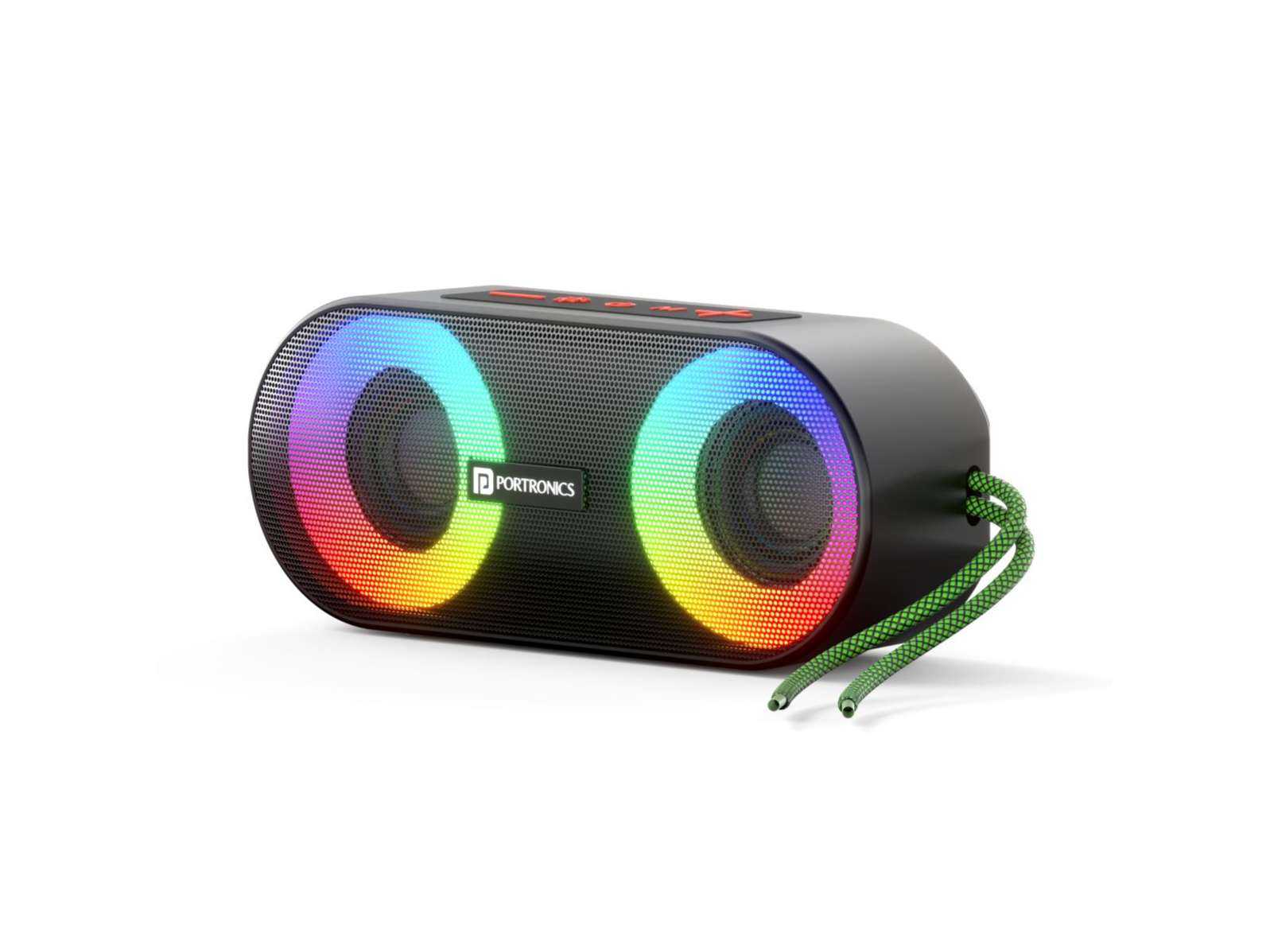 Portronics PIXEL 3 7 Hour Playtime, RGB Lights, IPX7 Water Resistant,Type C Charging