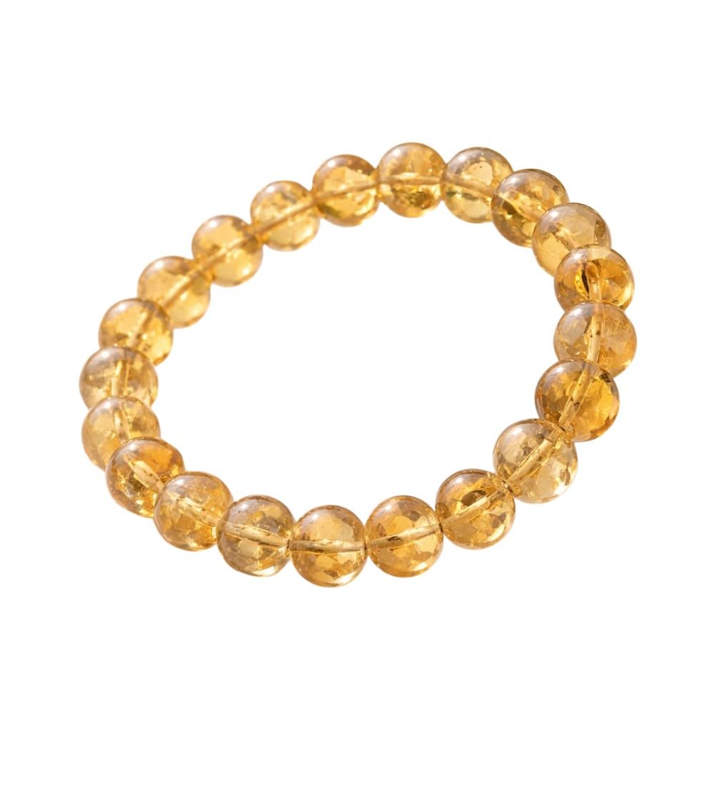 Natural Crystal 8mm Citrine Bracelet (Yellow)-PID64906