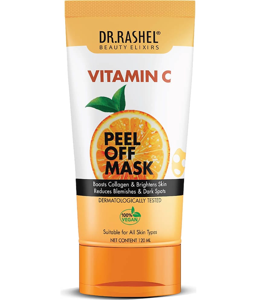 DR RASHEL Vitamin C Peel Off Mask Deeply Detoxifies Skin for all Skin Types (120 ml, Pack of 1)
