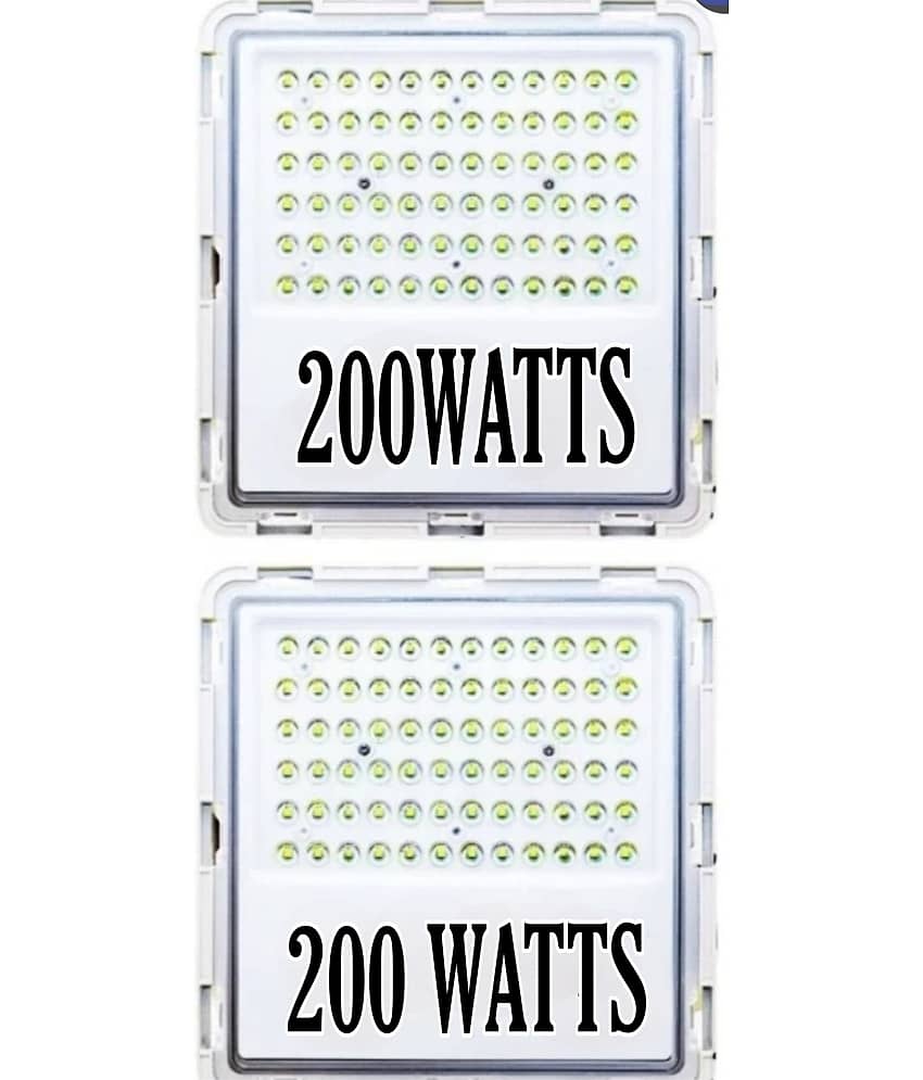Lens Model 200WATT Led Flood Light - IP70 Waterproof Led Lights with 120 Wide Beam-Led Lamp Lights for Yard,Showroom,Shop, Factory,Garden, Playground & Home(Cool white,6500k)-Pack of 2