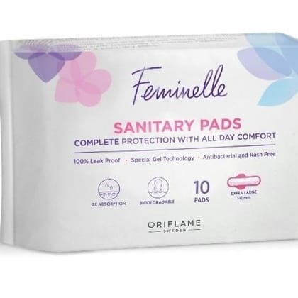 White Smooth Sanitary Pad for Girls and Women Casual Use