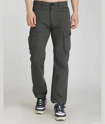 Reoutlook Regular Flat Men's Cargos - Dark Grey ( Pack of 1 )