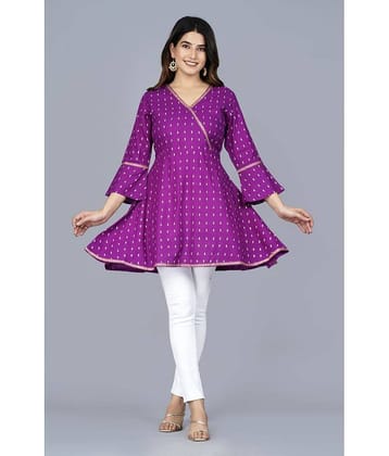 Smien - Purple Rayon Women's Tunic ( Pack of 1 )