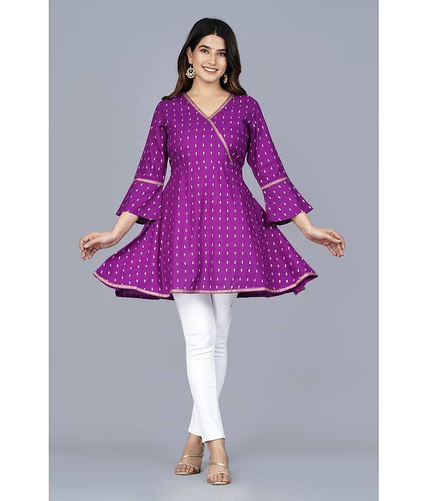 Smien - Purple Rayon Women's Tunic ( Pack of 1 )