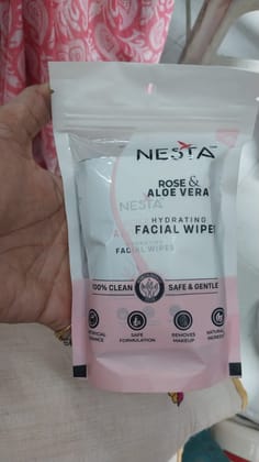Facial Wipes Rose and Aloe vera