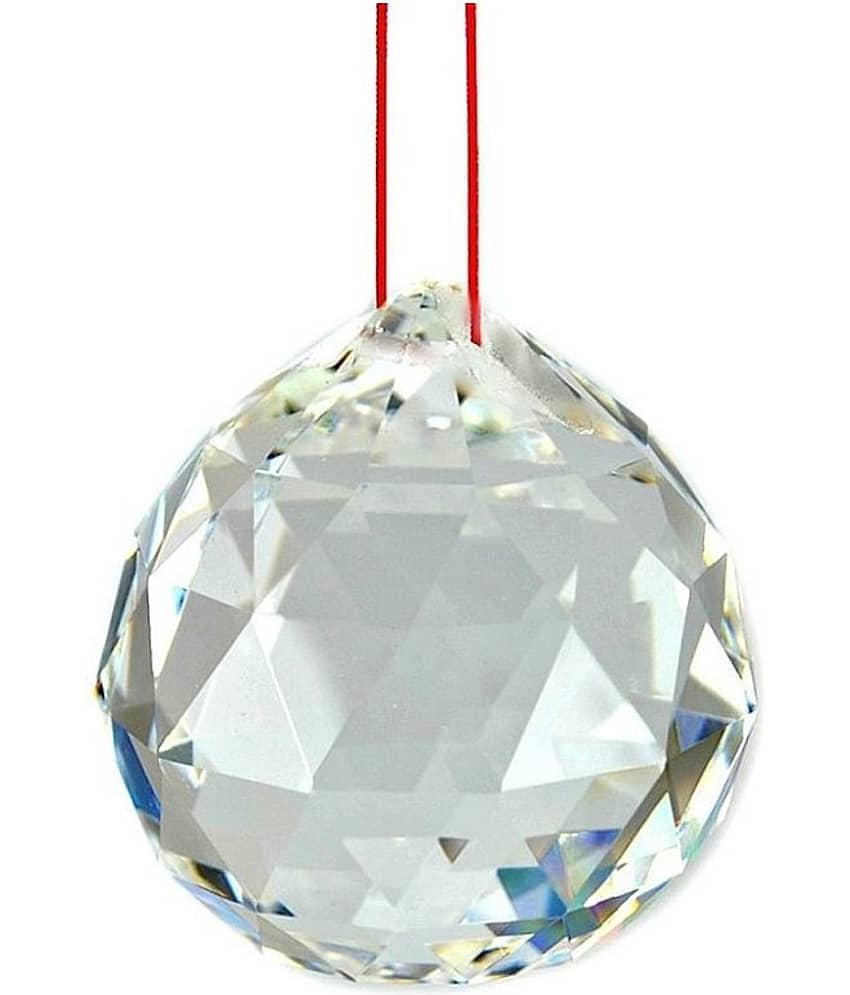 Decor And Style Feng Shui Crystal Ball With Red Thread (50mm)