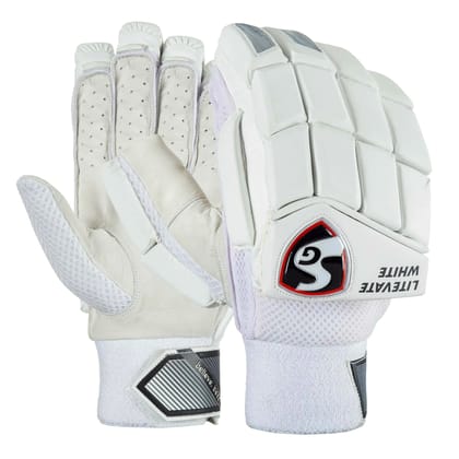 Sg Cricket Litevate White Batting Gloves (Size - BOYS, Packing - 1 pair) by Total Sporting And Fitness Solutions Pvt Ltd Sg Cricket Litevate White Batting Gloves (Size - BOYS, Packing - 1 pair) by Total Sporting And Fitness Solutions Pvt Ltd
