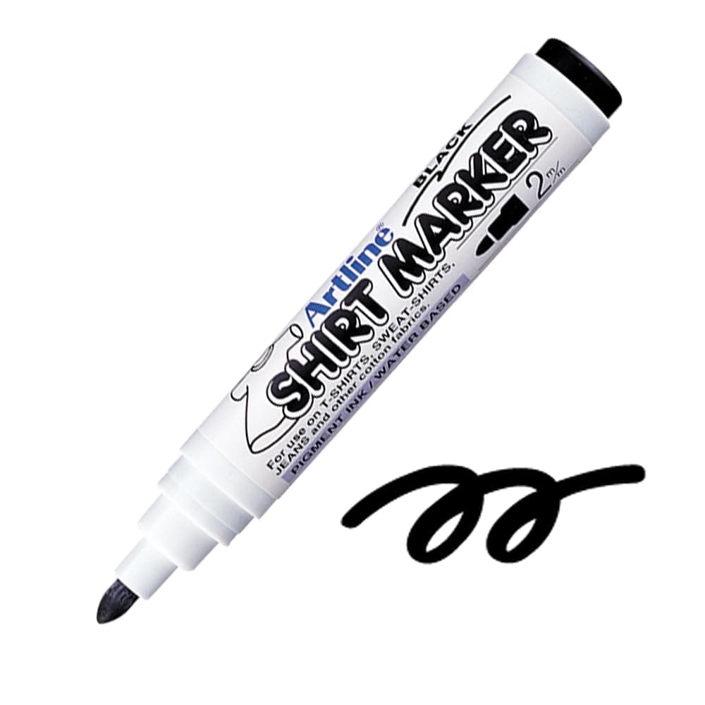 Artline T-Shirt Marker Pack of 12 (Black Colours) | For use on T-SHIRTS, SWEAT-SHIRTS, JEANS & other cotton fabrics