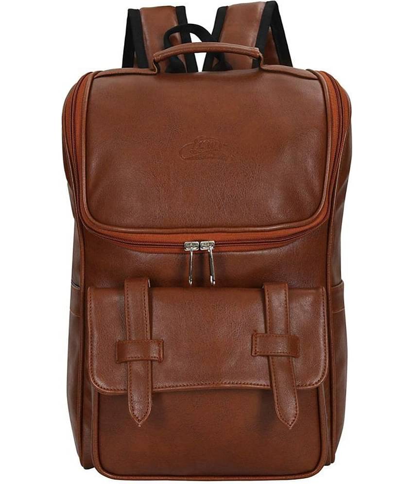 Leather World Tan Leather College Bag