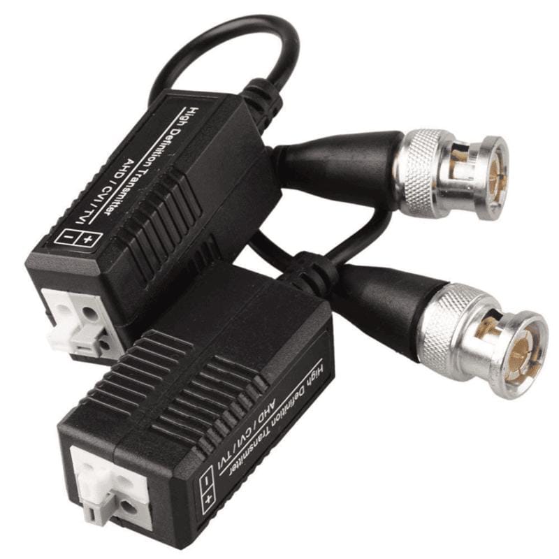 CCTV Passive Video Balun Transmitter & Transceiver with Cable for 1080P TVI/CVI/TVI/AHD/960H DVR Camera CCTV System, Male BNC to UTP CAT5/5e/6/6e Cable
