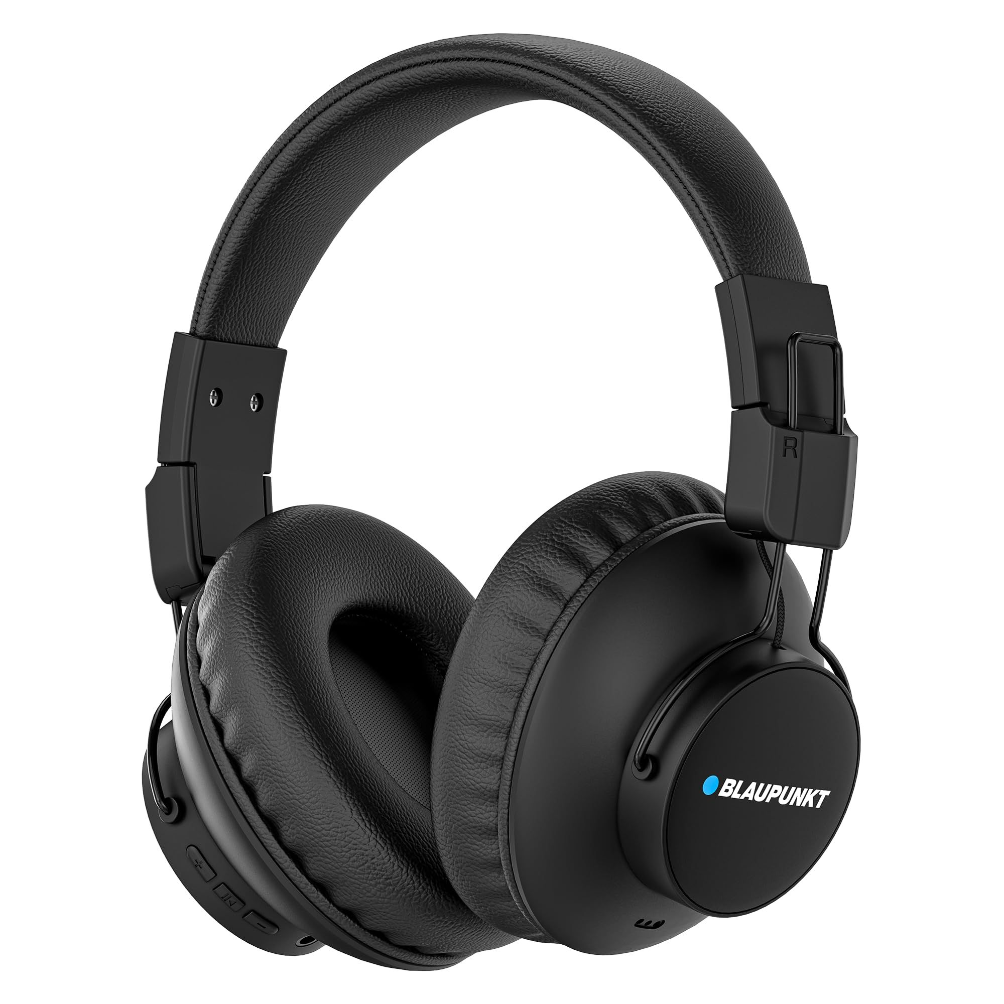 Blaupunkt Newly Launched BH41 Bluetooth Wireless Over Ear Headphones I Long Playtime I 40MM Drivers I Foldable I Flexible & Light Weight I Built in Mic I TurboVolt Fast Charging Blaupunkt Newly Launched BH41 Bluetooth Wireless Over Ear Headphones I Long
