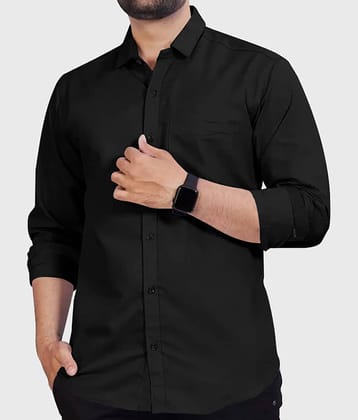 Eyebogler Cotton Blend Regular Fit Solids Full Sleeves Men's Casual Shirt - White ( Pack of 1 )