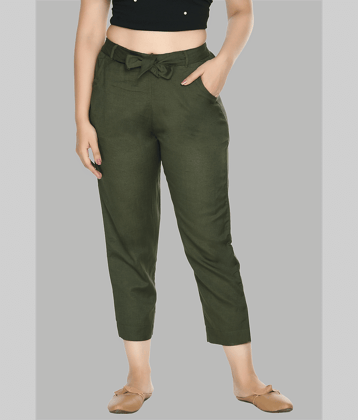 PREEGO - Black Rayon Regular Women's Casual Pants ( Pack of 1 )