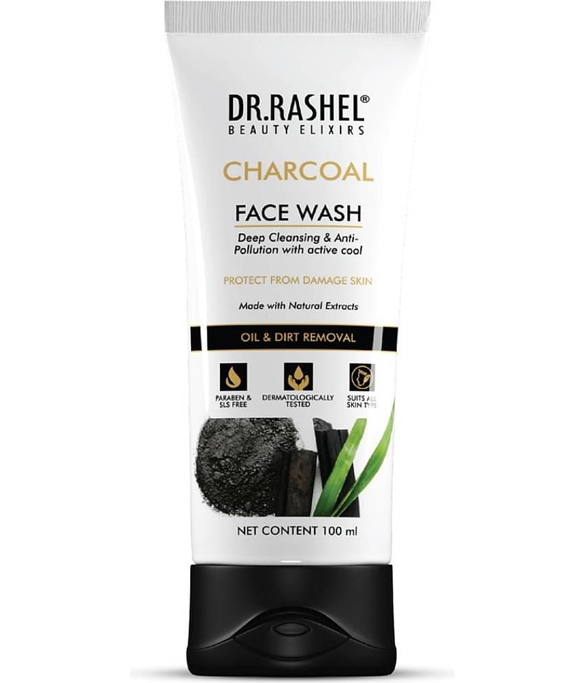 DR RASHEL Charcoal Face Wash Cleanses and refreshes all types of skin (100 ml, Pack of 1)