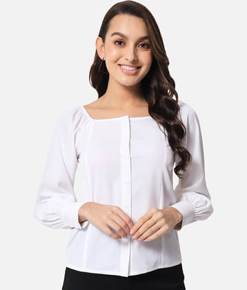 ALL WAYS YOU Women Solid Polyester Shirt ( White )