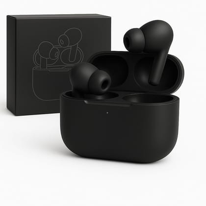 RIVANTA Wireless Earbuds Bluetooth 5.1 TWS Earphones Full Touch Control Headphones Built-in Microphone Immersive Sound Quality Ensure Fast Stable & Connection Smart LED Headset Sports Bud (Black)