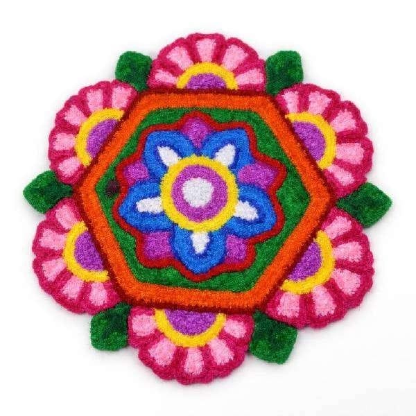 Premium Handmade Multicolored Woolen Rangoli Designs for Festive Celebrations