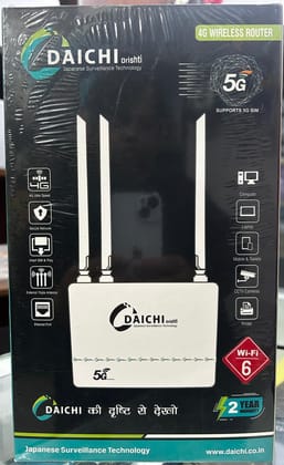 Daichi Supported 12V 1.5AMP 4G Wireless Router (White, 2 Years Warranty)