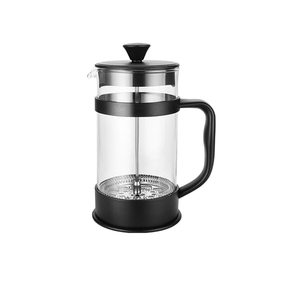 The Bean Co Roasters French Press Coffee Maker | Heat Resistant Borosilicate Glass |Superior Filtration | Stainless Steel Plunger with Mess (800 ML)