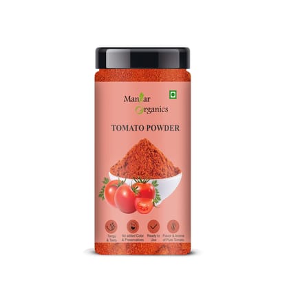 ManHar Organics Tomato Powder | 100% Natural, No Preservatives | Dehydrated Tomato for Cooking, Soups & Seasoning – Jar 175gm