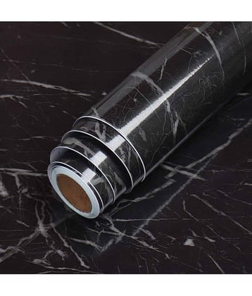 Geeo Premium Black Marble Design Wallpaper 60cm x 2m (Pack of 1)