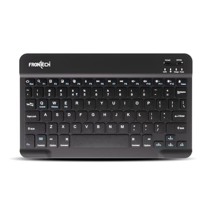 FRONTECH Ultra-Slim Wireless Mini Bluetooth Keyboard with 78 Keys, Rechargeable Battery