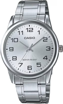 Stylish Silver-Tone Water-Resistant Watch with Durable Silicon Strap Stylish Silver-Tone Water-Resistant Watch with Durable Silicon Strap