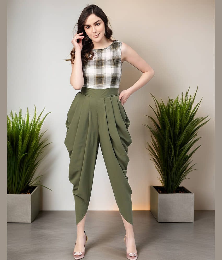 Zima Leto Green Polyester Jumpsuit - Single