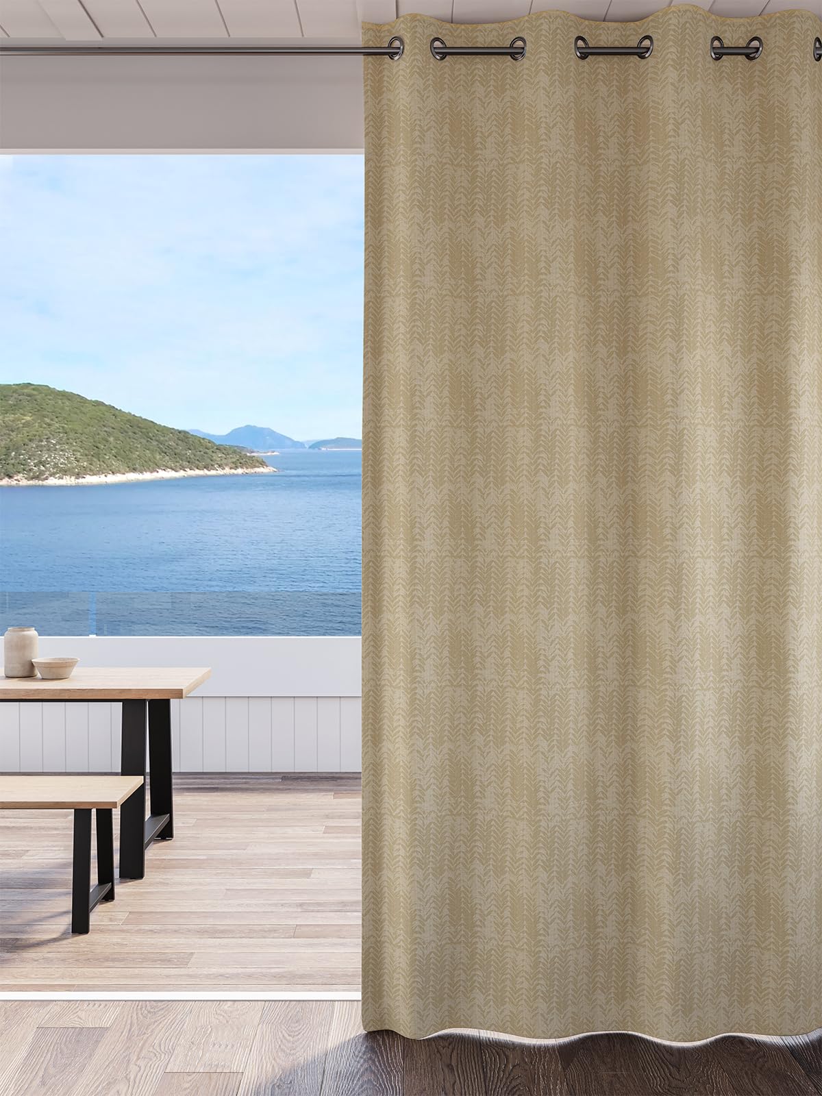 DDECOR - 100% Polyester Large Door 9 Ft|135 CM X 270 CM| - Beige